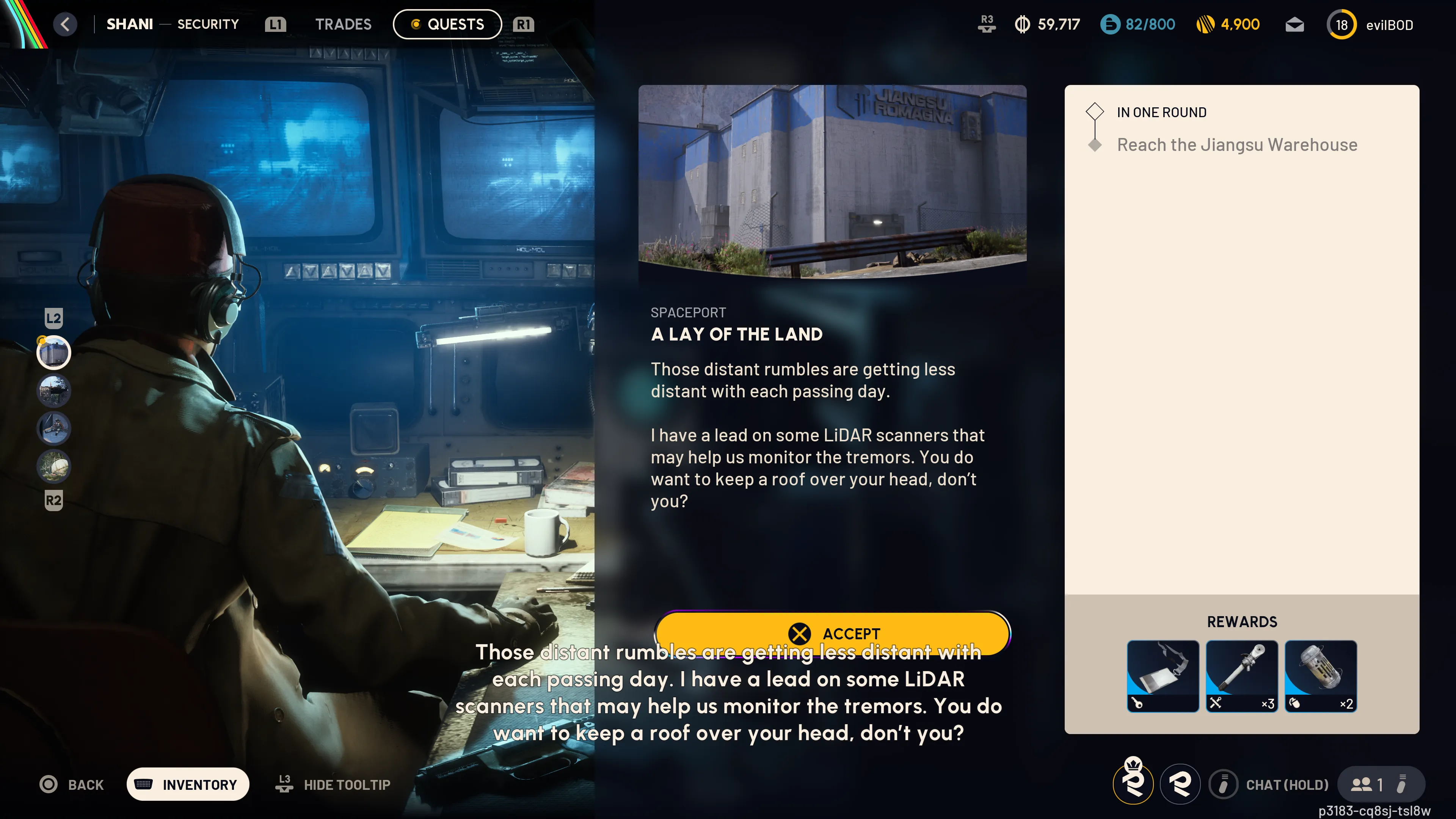 A Lay Of The Land quest start