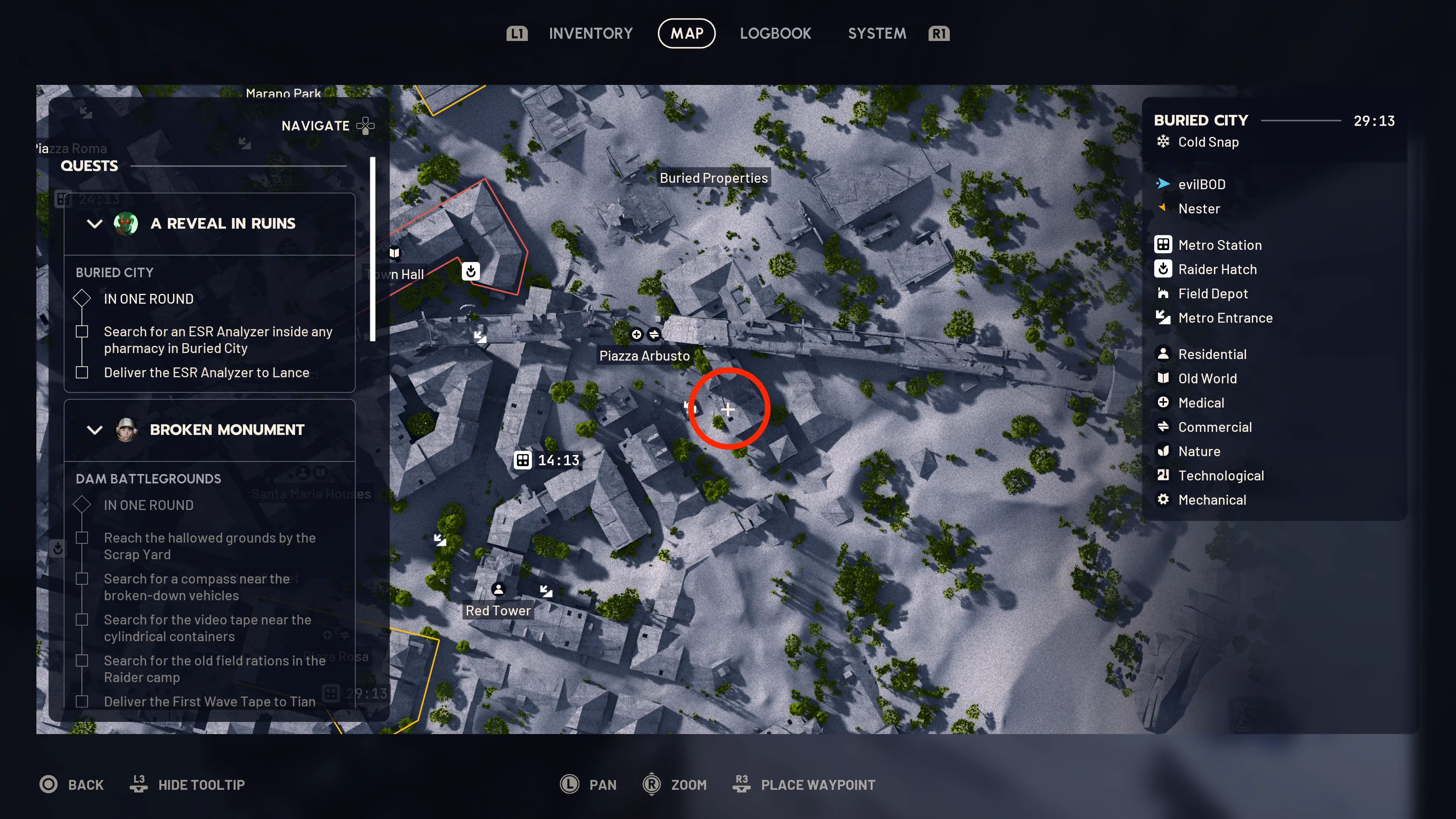 A Reveal In Ruins locations