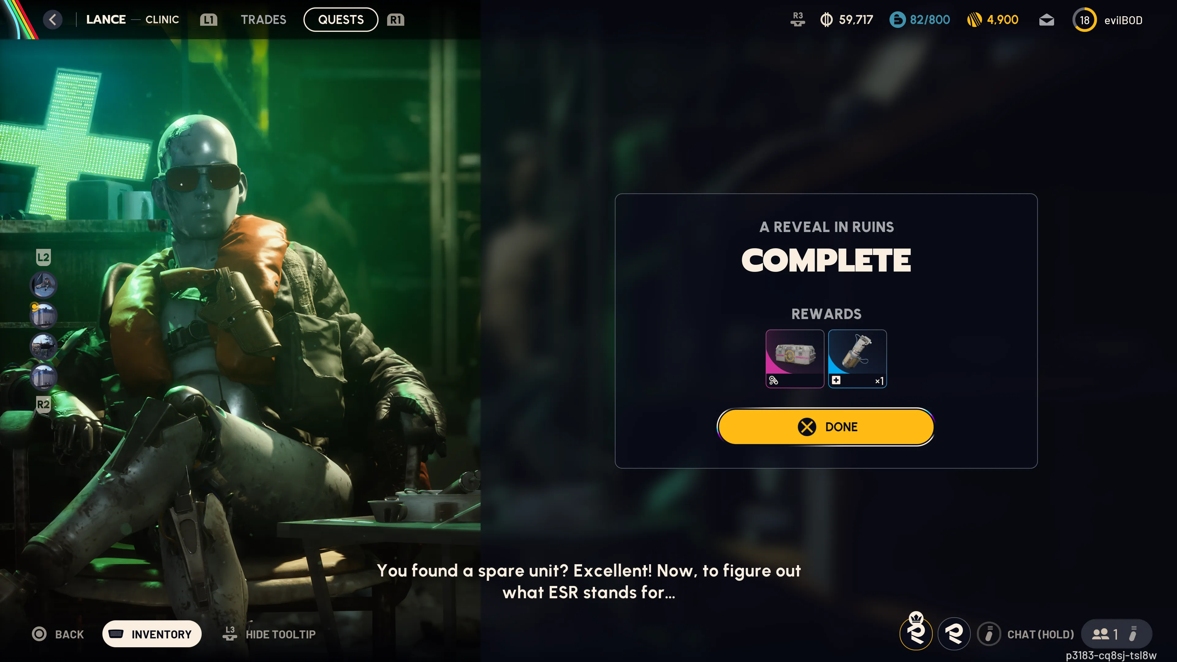 A Reveal In Ruins quest rewards