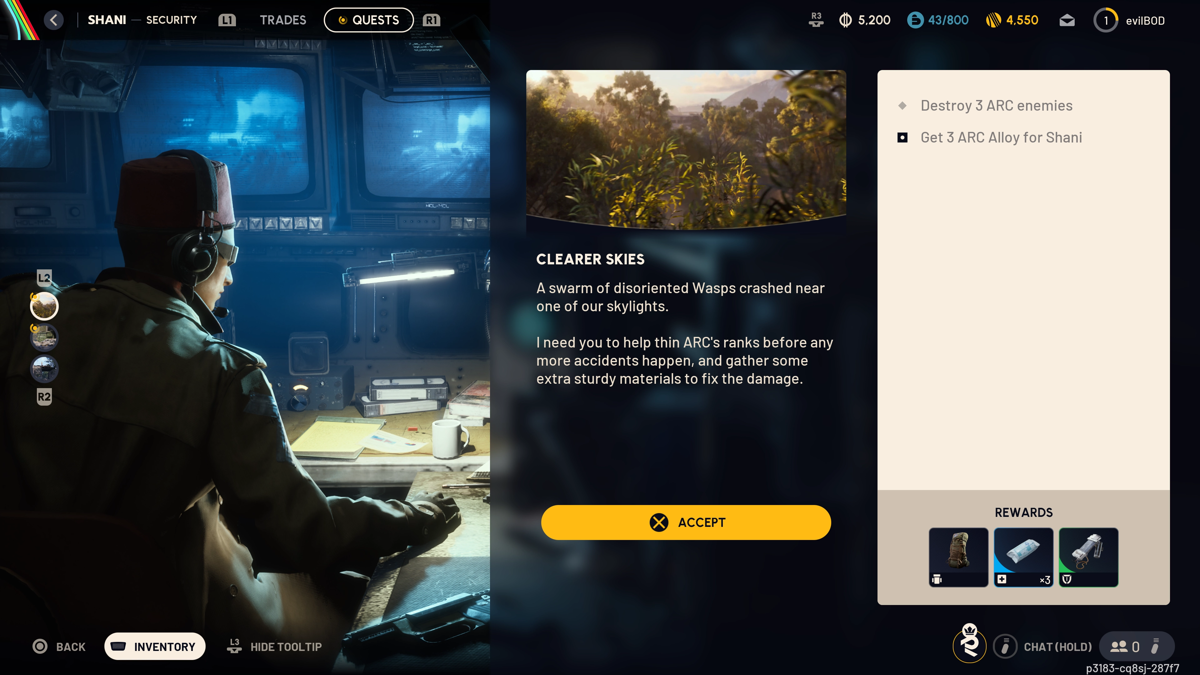 Clearer Skies quest start