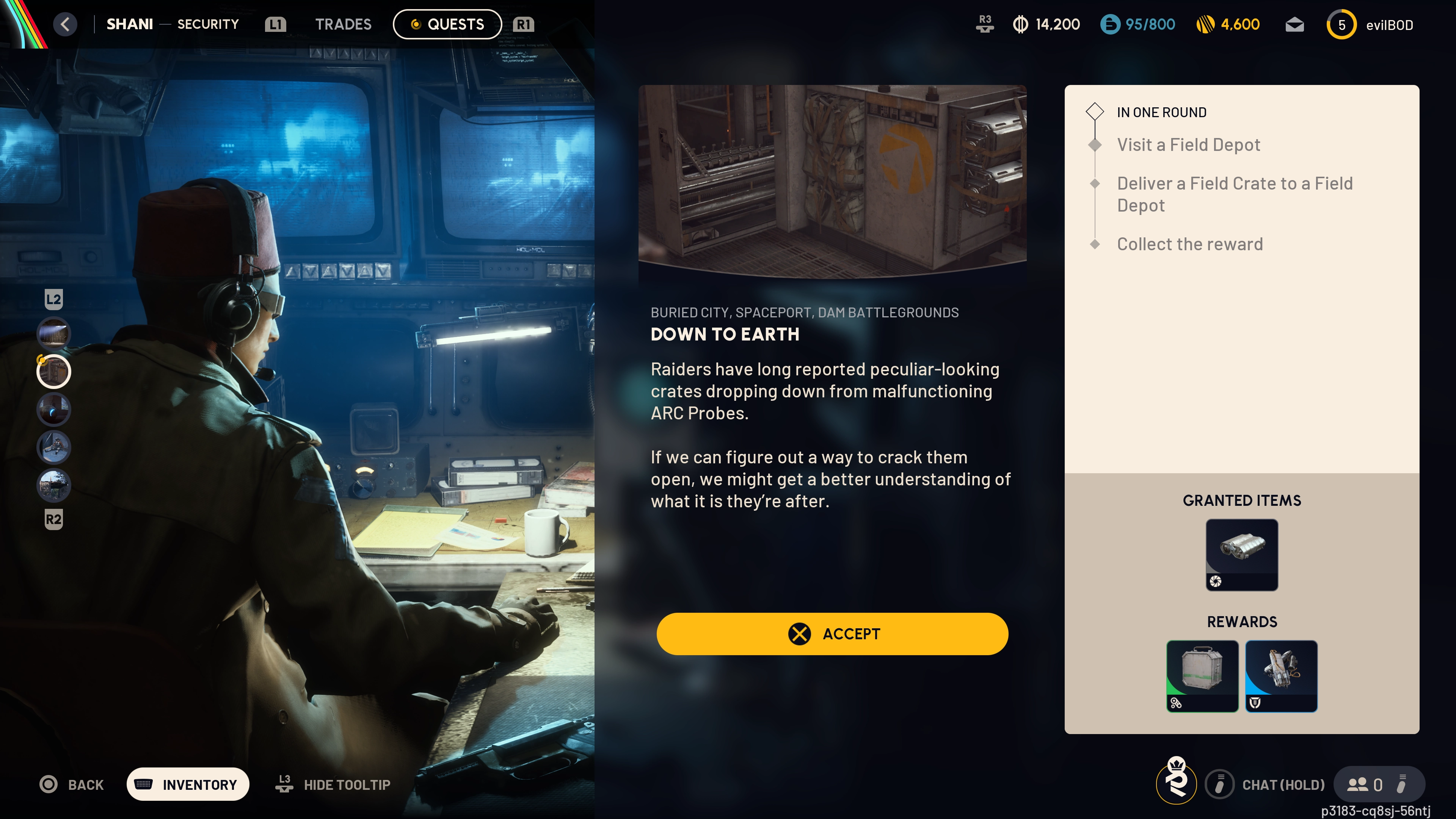 Down To Earth quest start