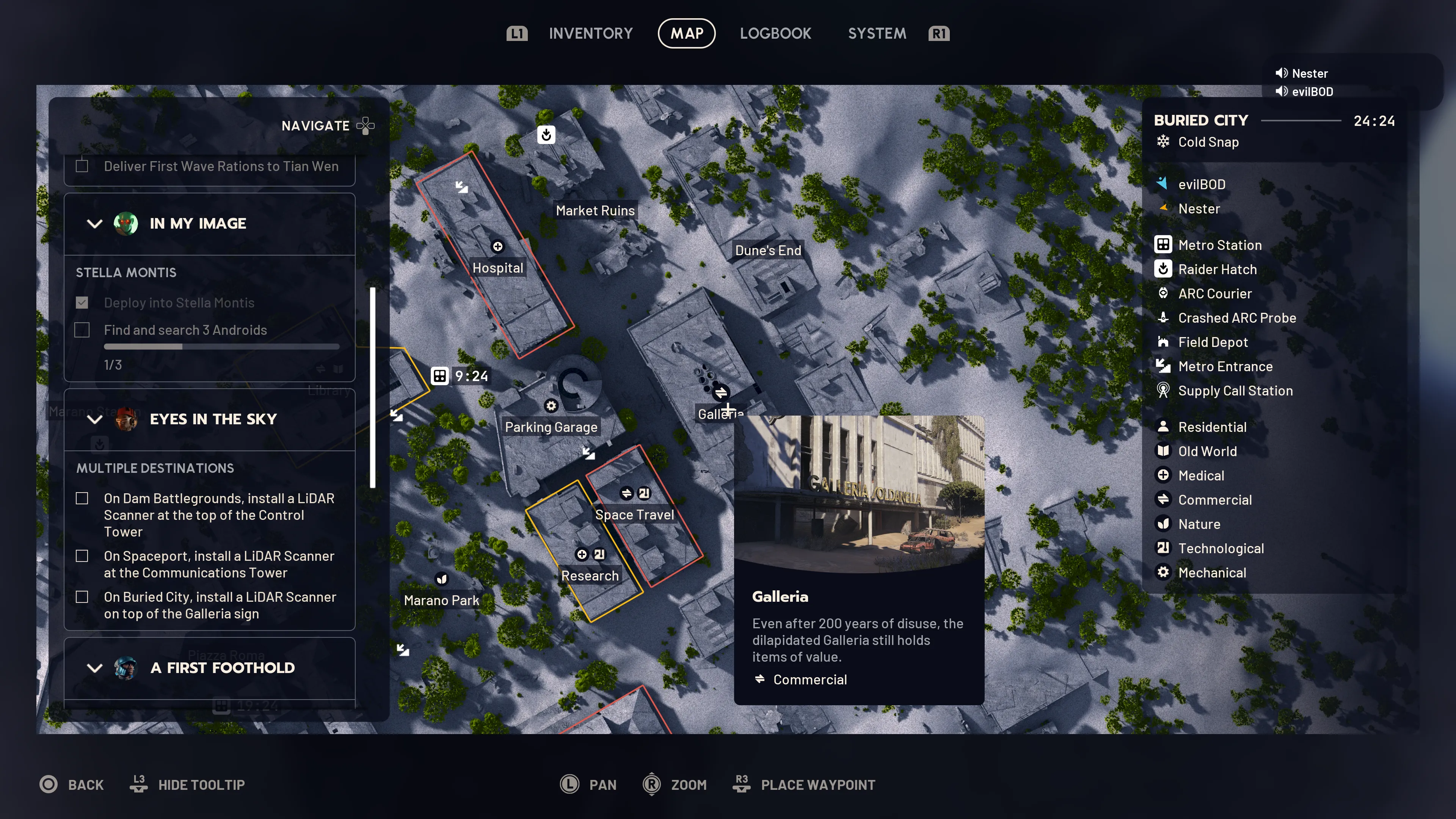 Eyes in the Sky locations 1