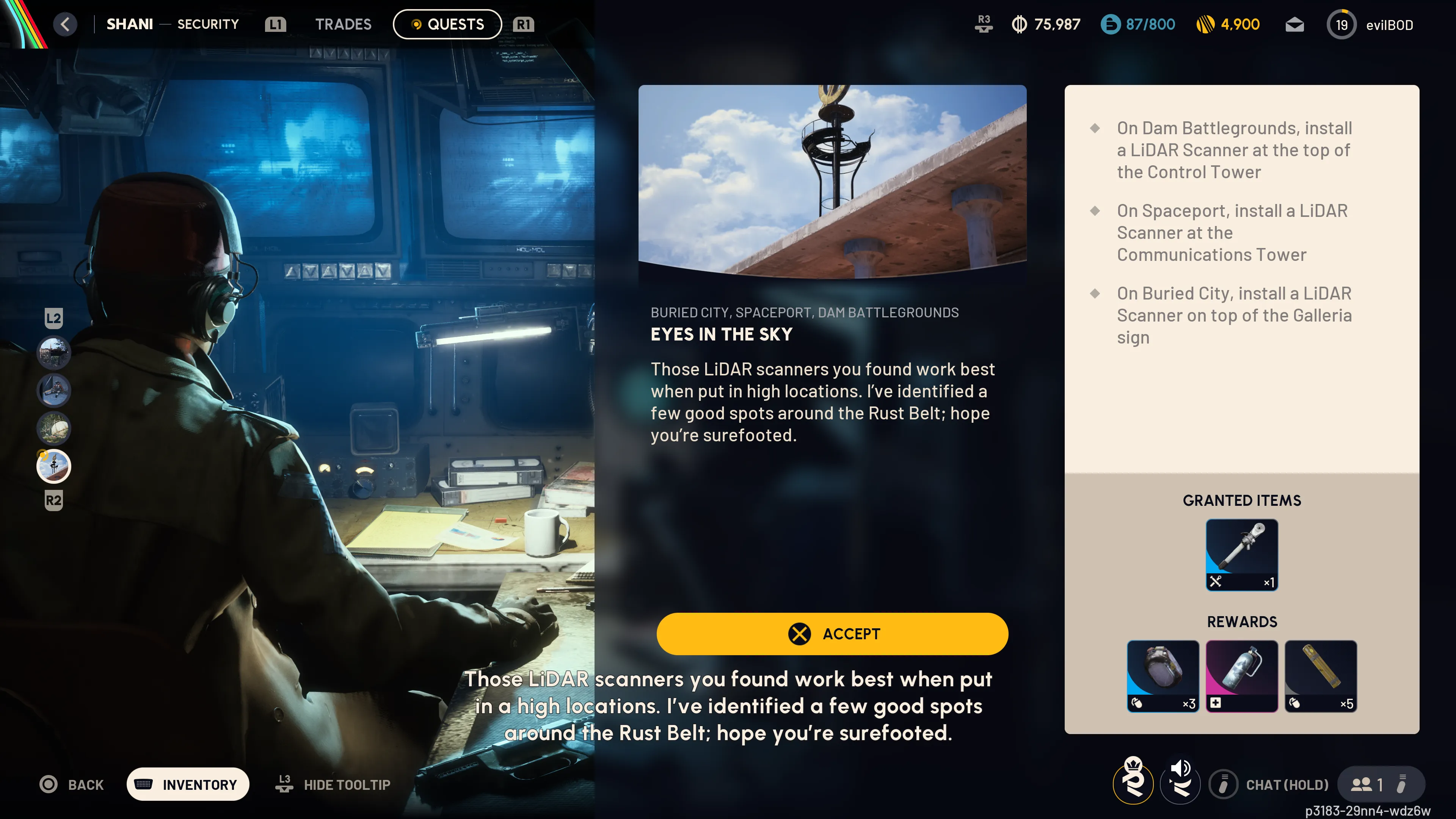 Eyes in the Sky quest start