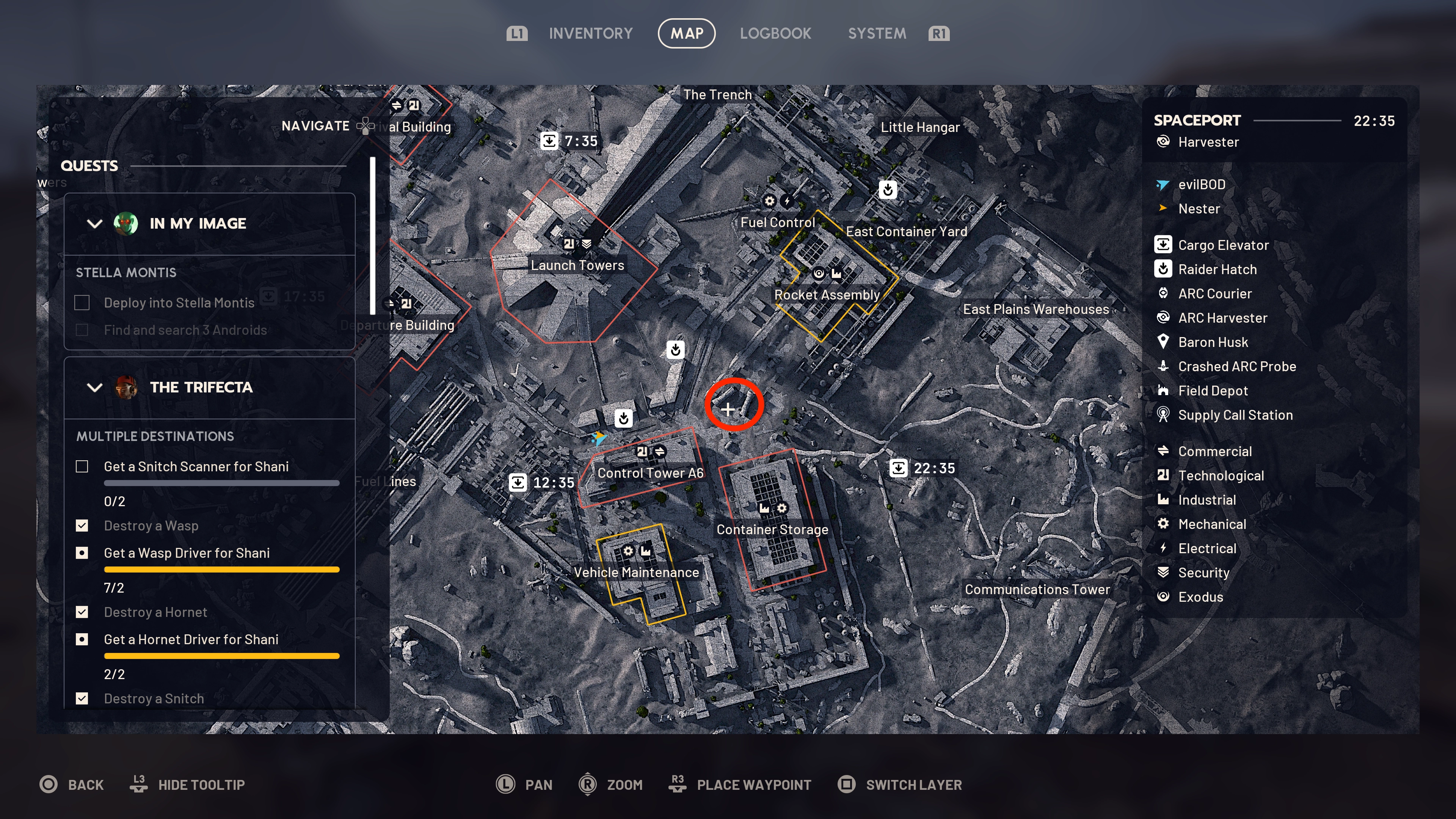 Greasing Her Palms spaceport location 1