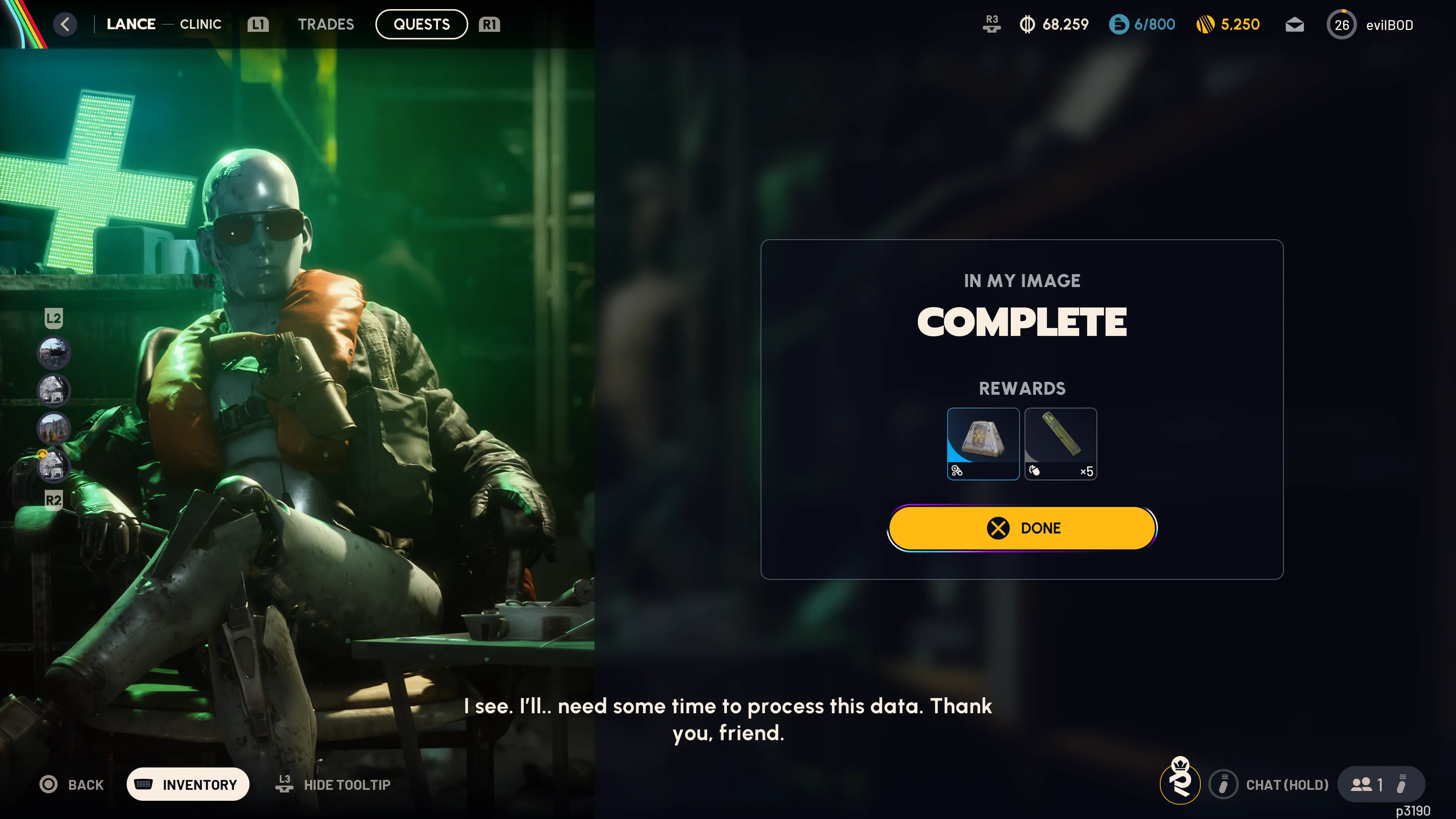 In My Image quest rewards