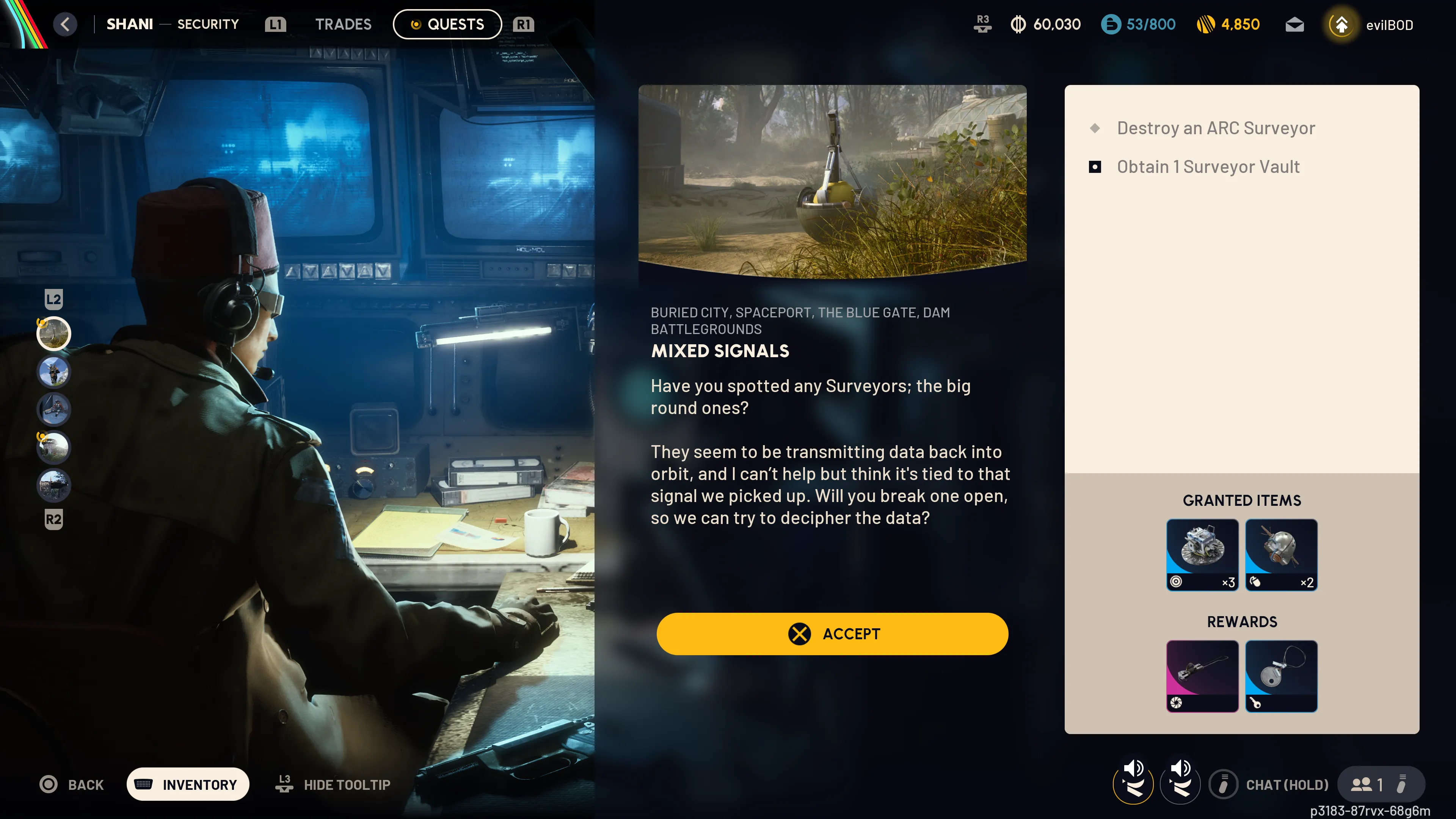 Mixed Signals quest start