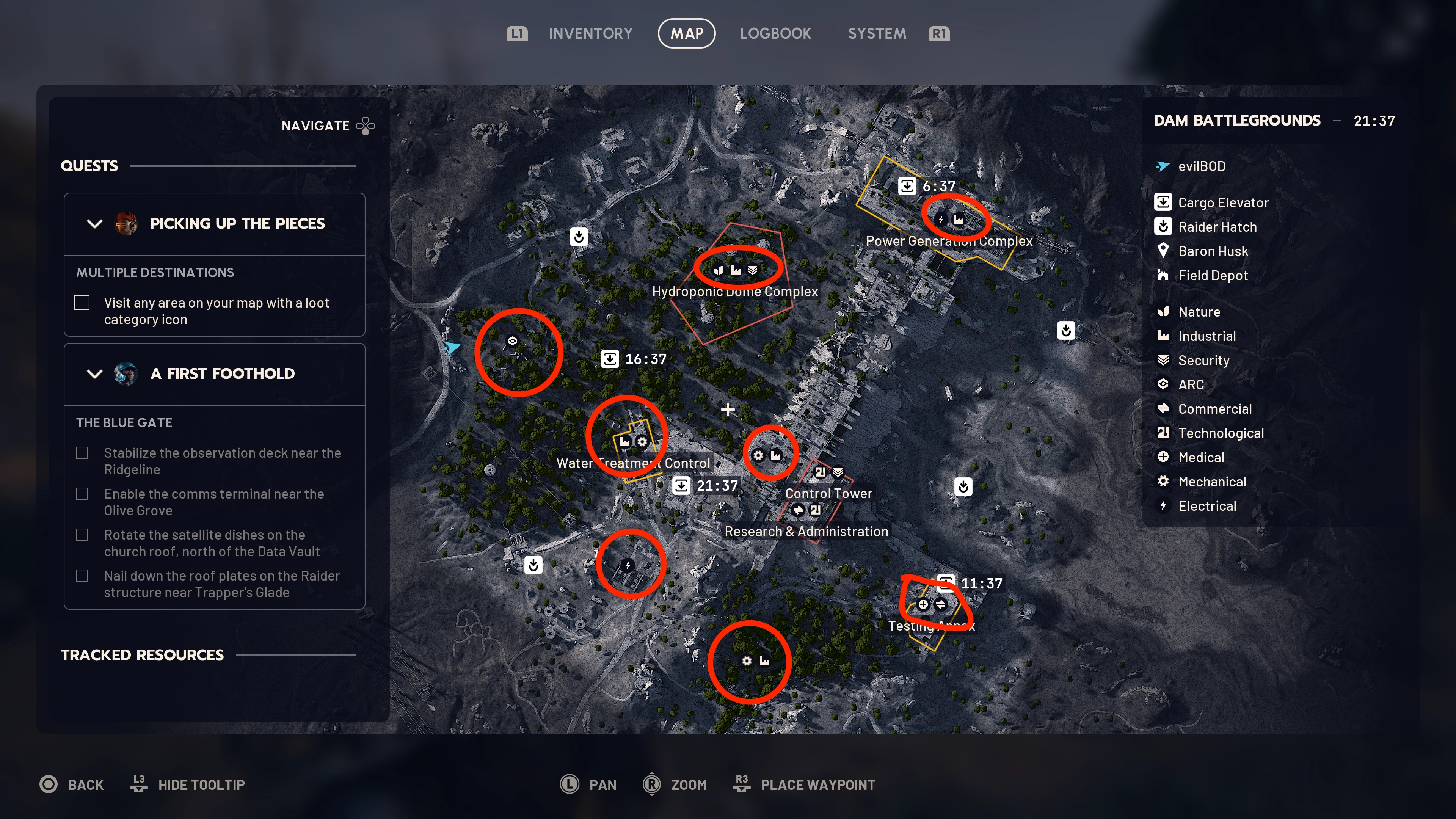 Picking Up the Pieces locations