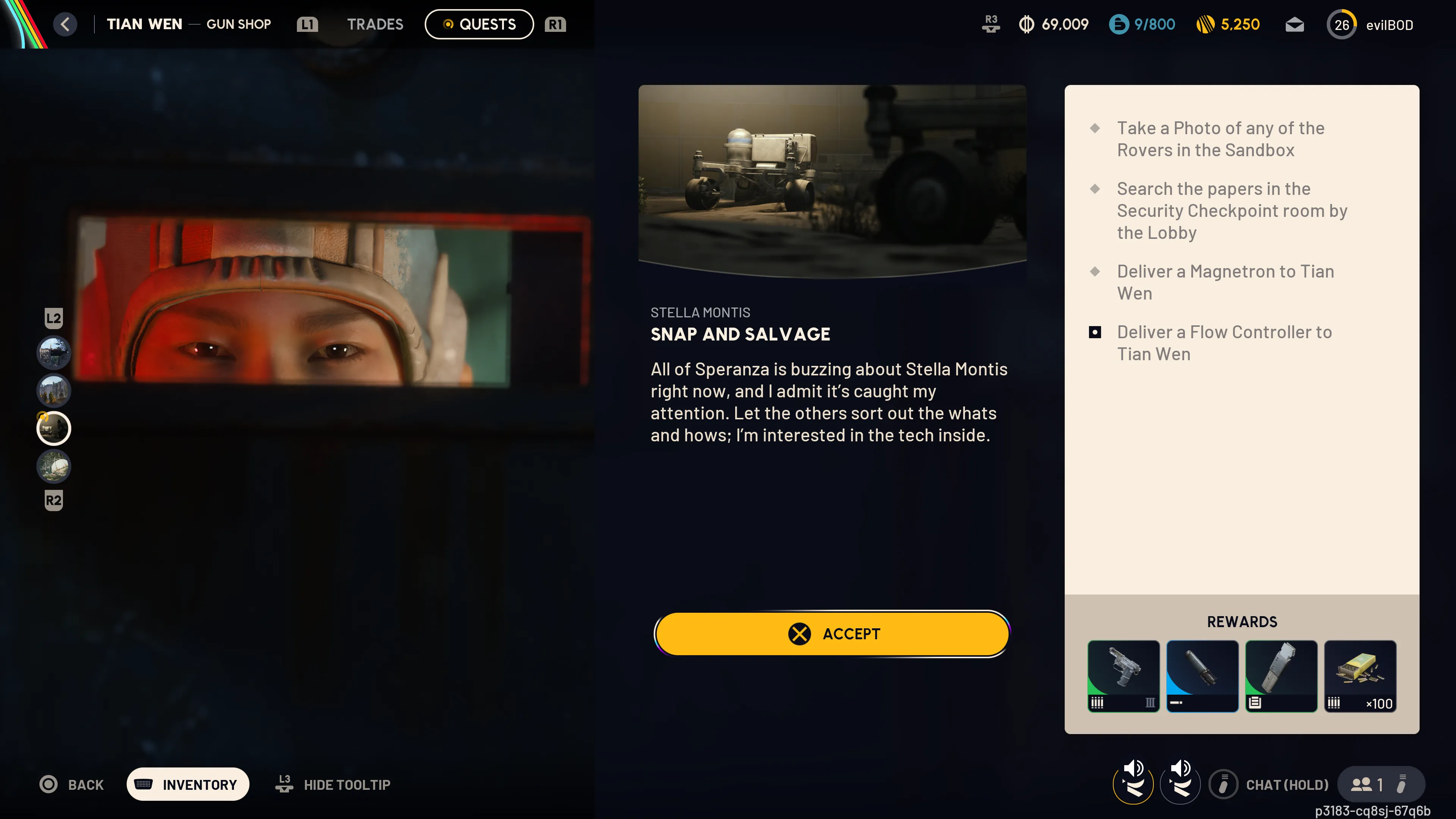 Snap and Salvage quest start