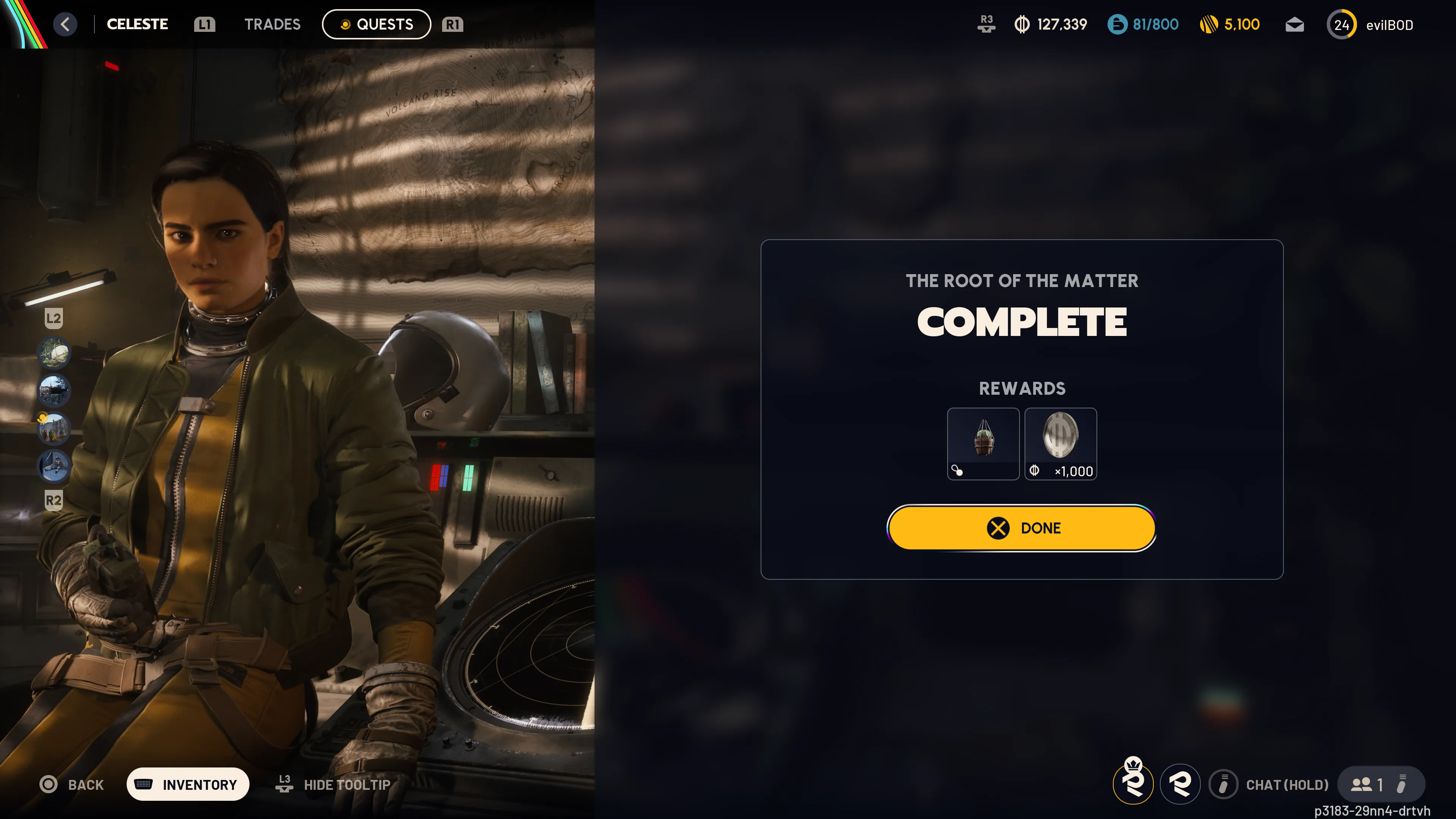 The Root of the Matter quest rewards