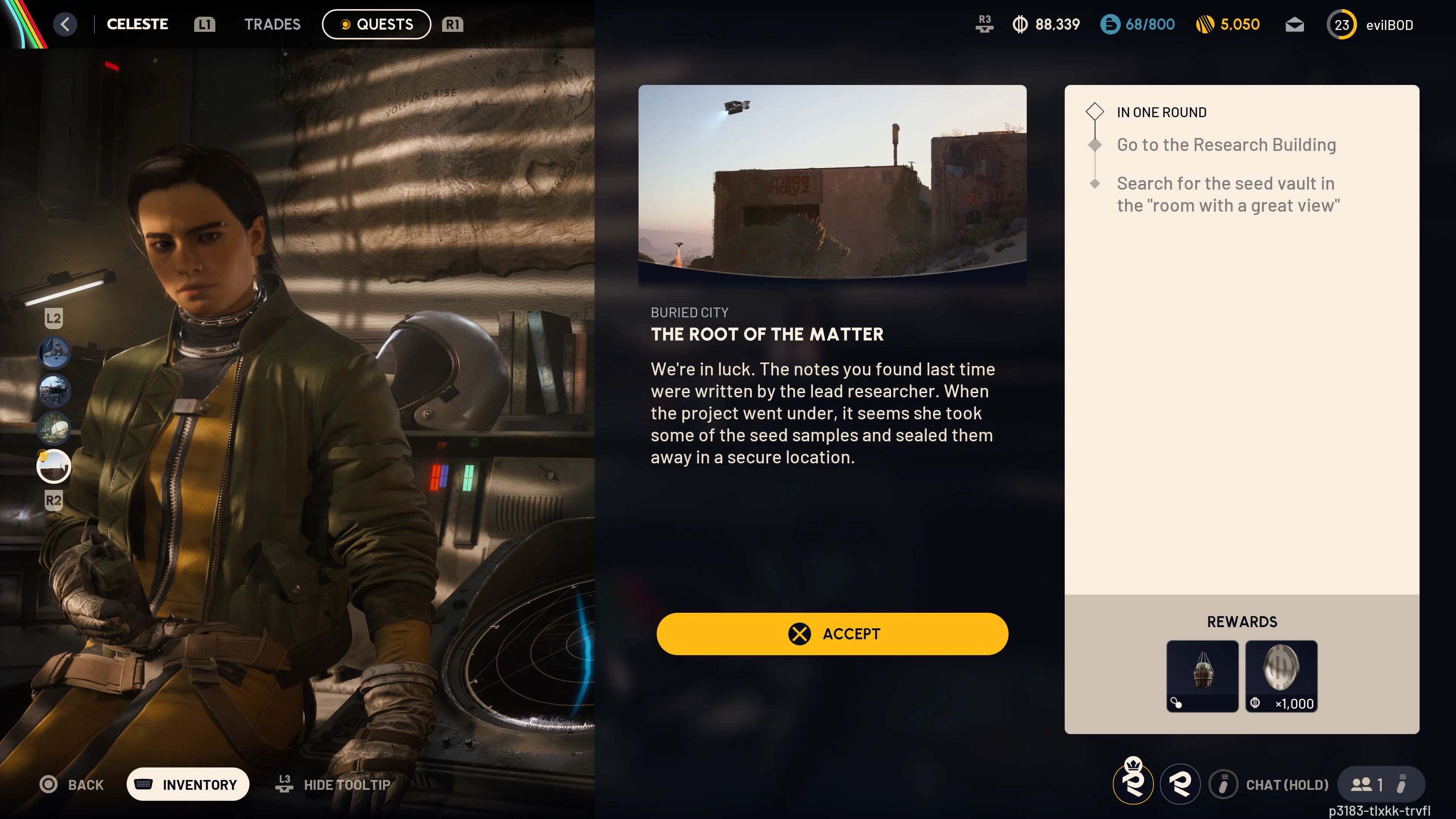 The Root of the Matter quest start