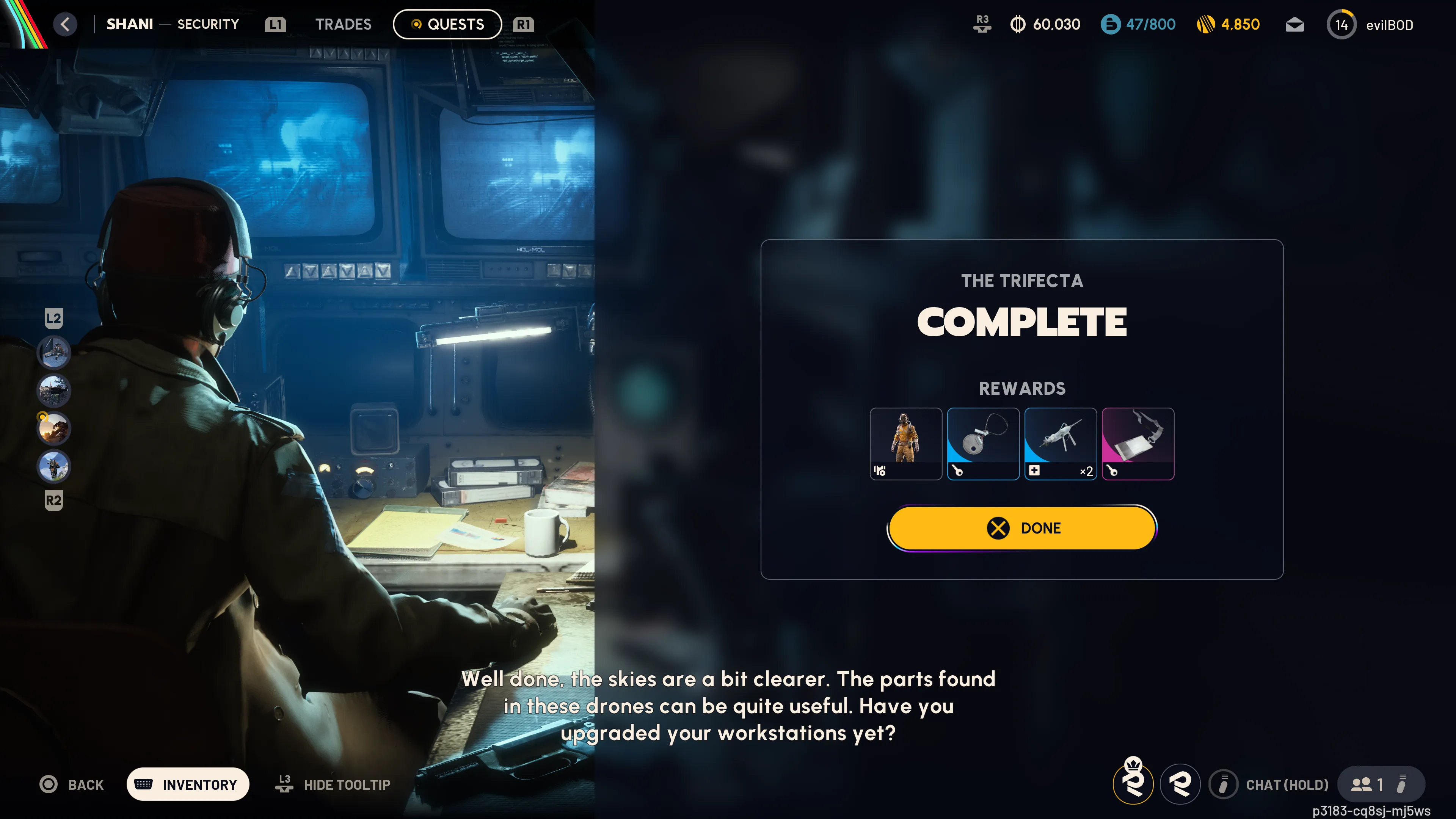 The Trifecta quest rewards