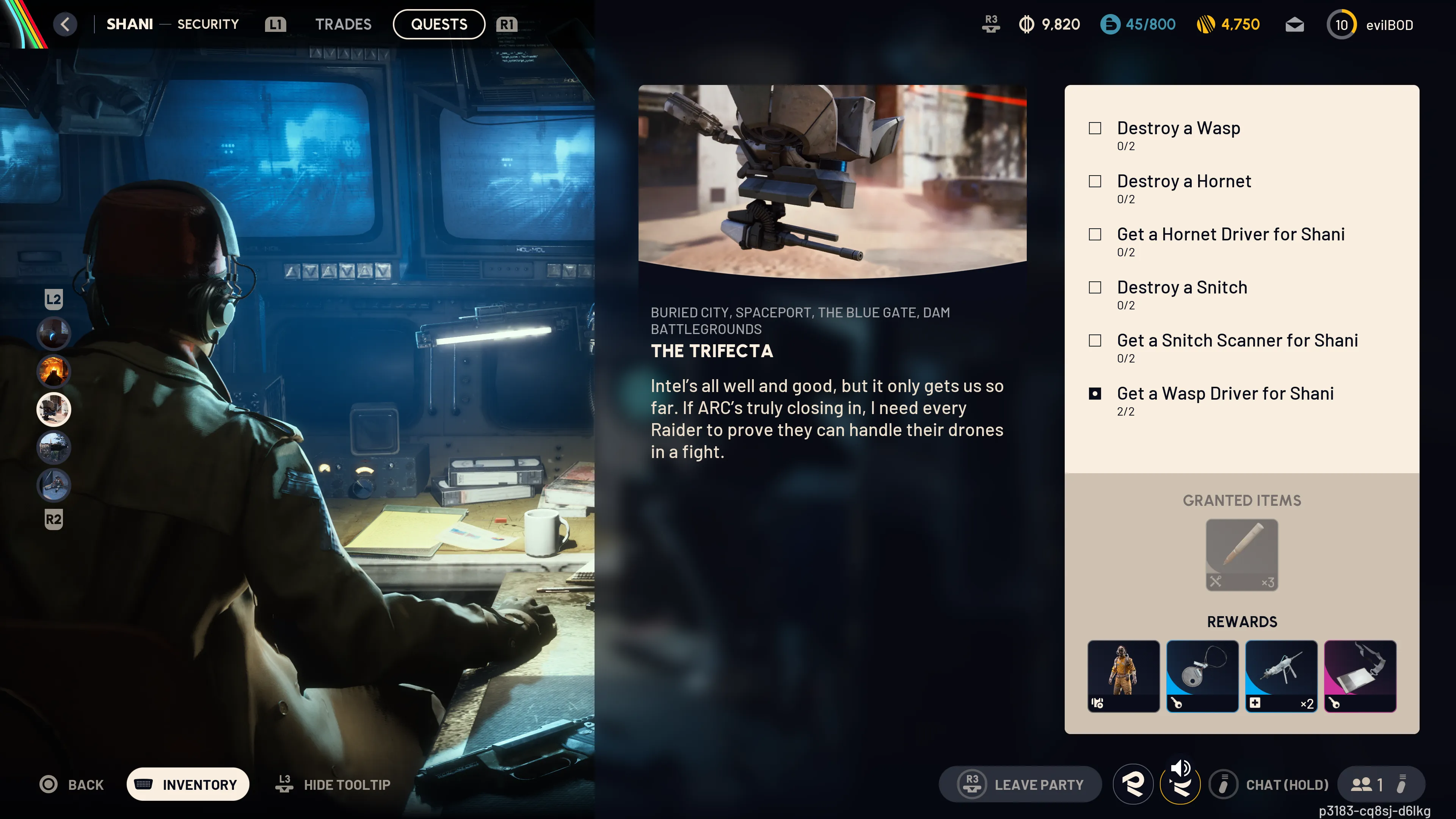 The Trifecta quest start