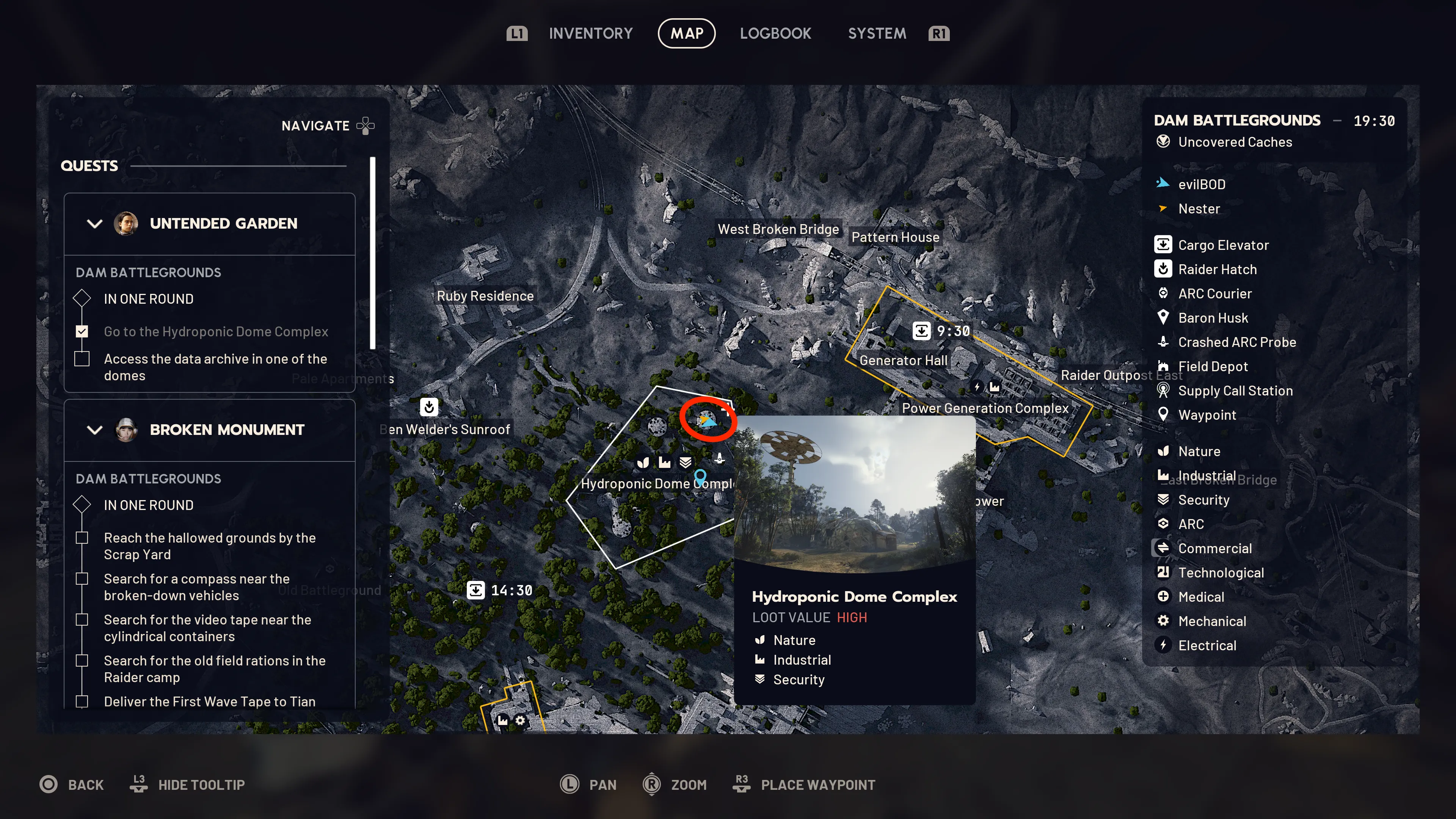 Untended Garden locations 1