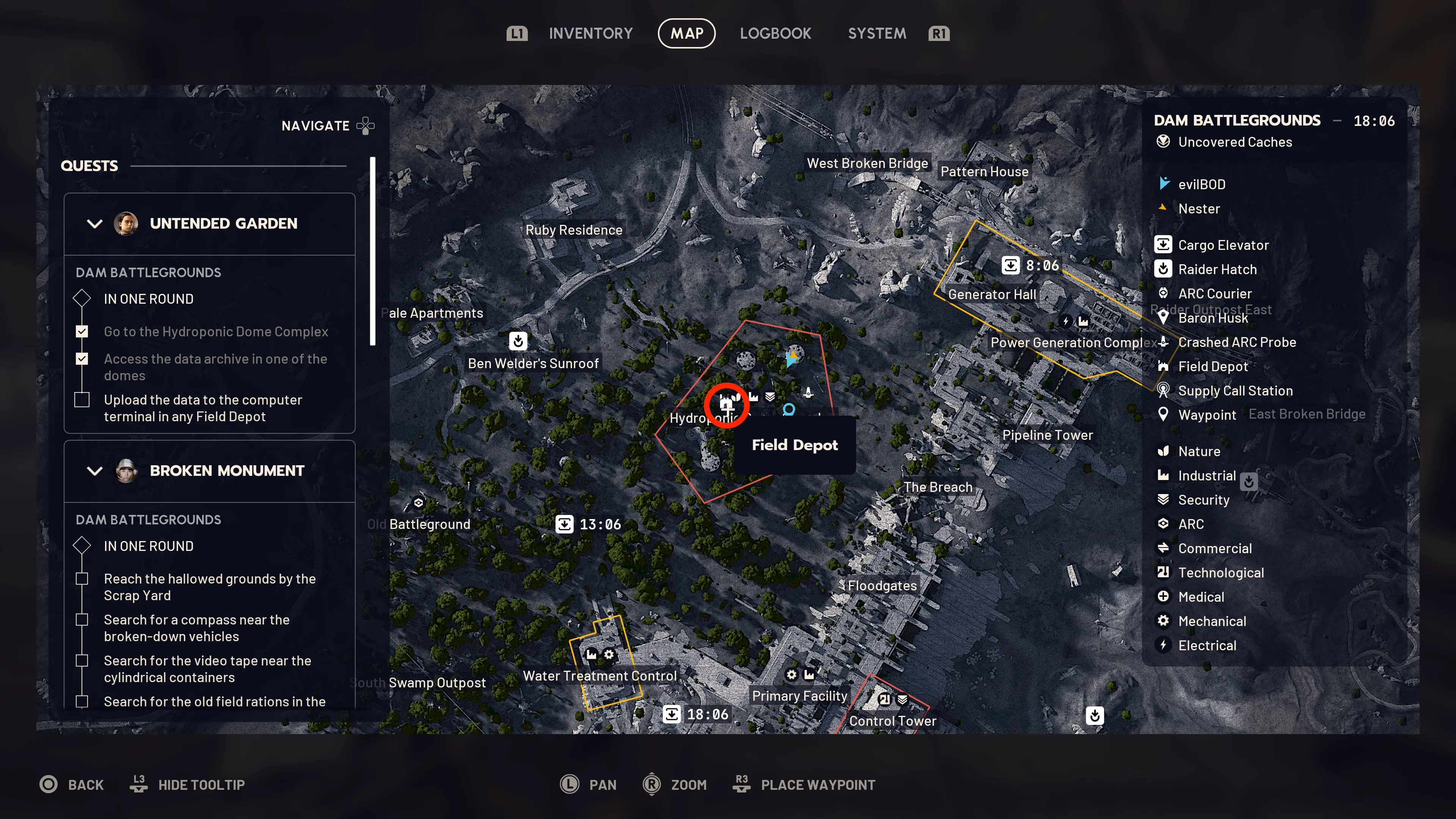 Untended Garden locations 2