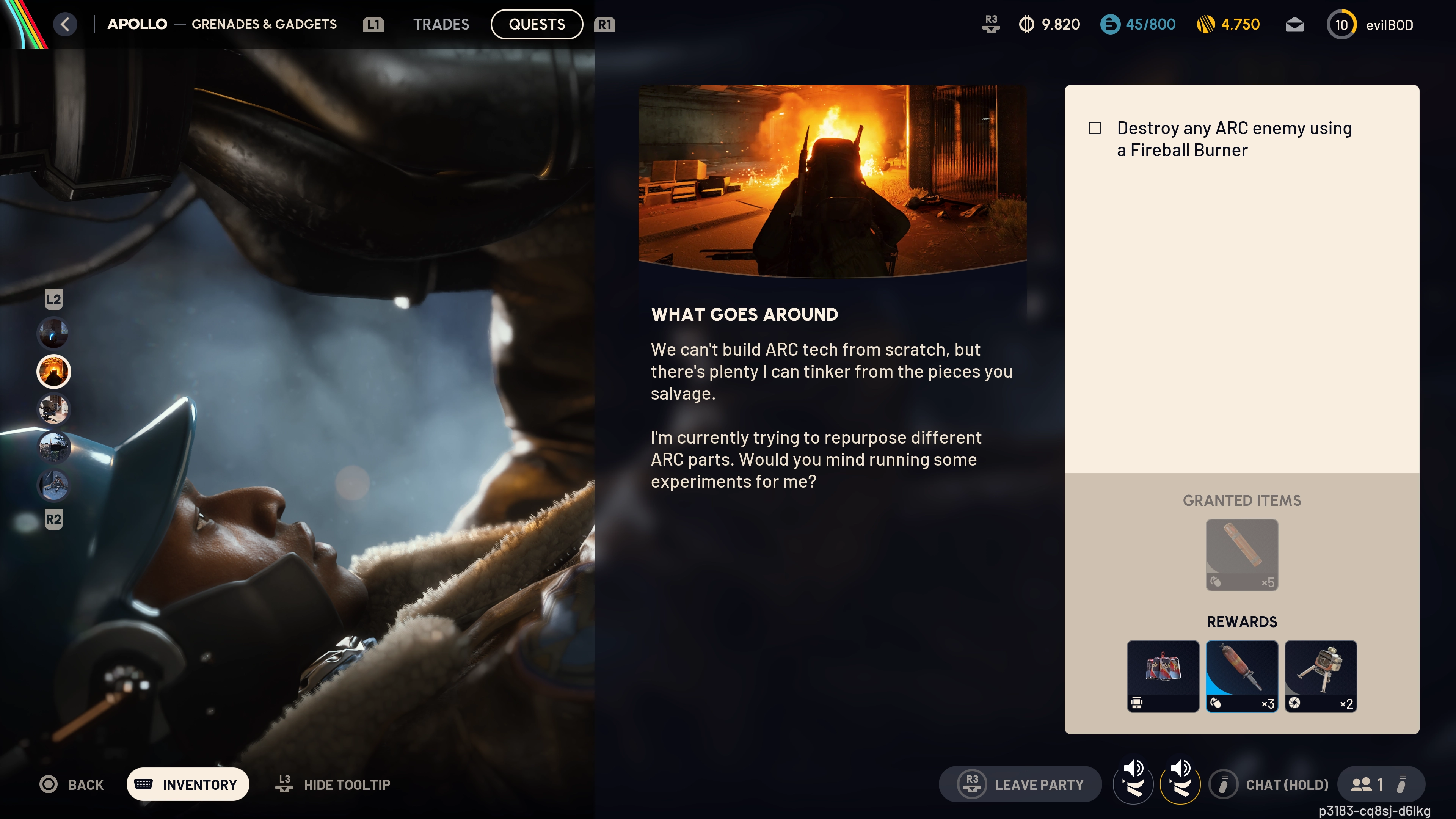 What Goes Around quest start