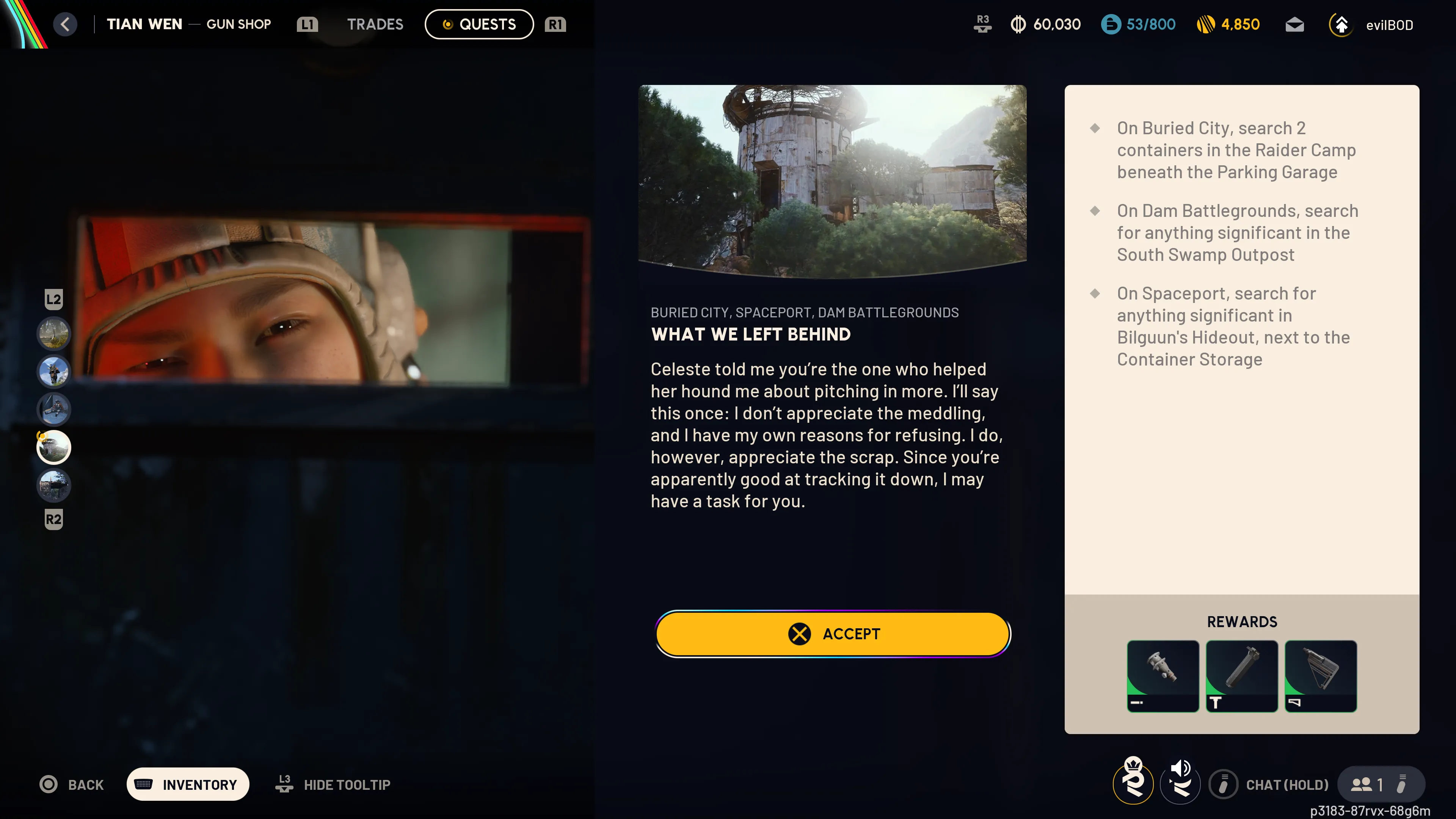 What We Left Behind quest start